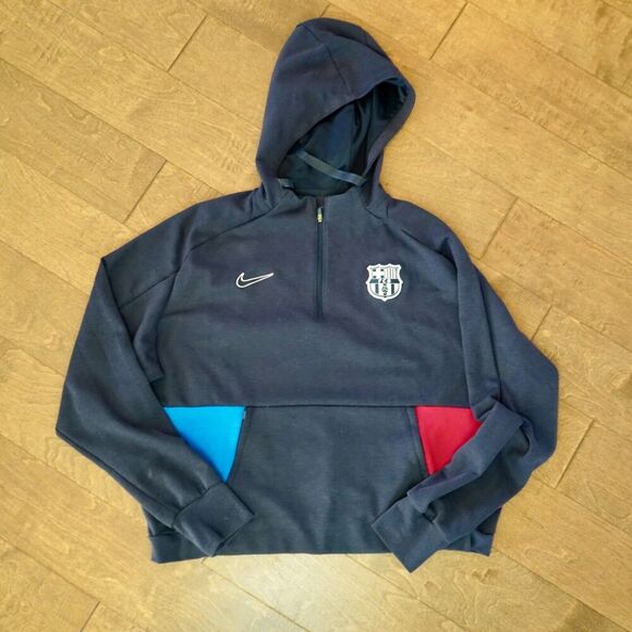 Nike Navy Hoodie with Red and Blue Accents - Picture 1 of 7
